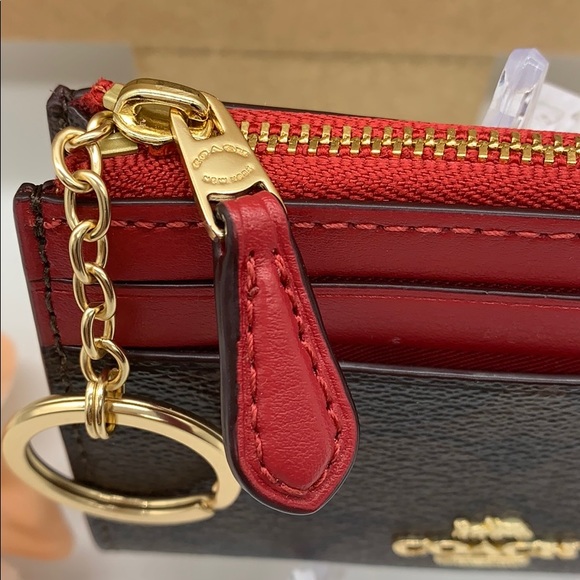 Mini Skinny Id Case In Signature Canvas Im/Brown T - Picture 15 of 16